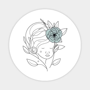 Flower girl outline Magnet